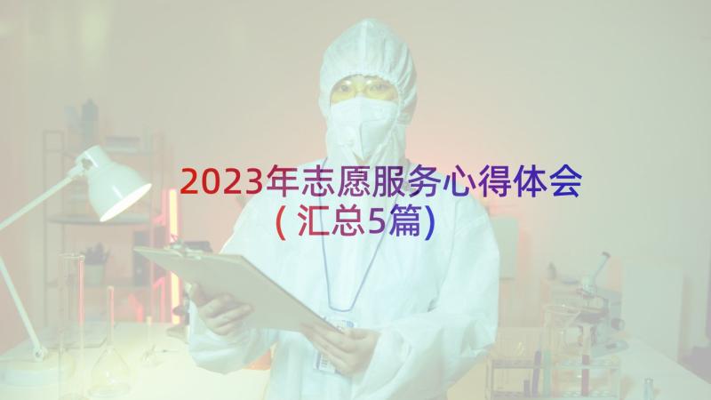 2023年志愿服务心得体会(汇总5篇)