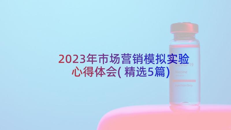 2023年市场营销模拟实验心得体会(精选5篇)