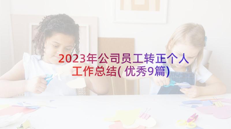 2023年公司员工转正个人工作总结(优秀9篇)