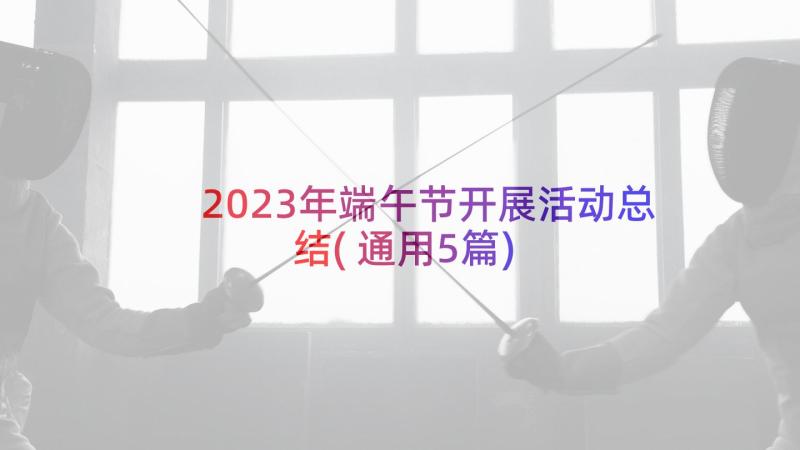 2023年端午节开展活动总结(通用5篇)