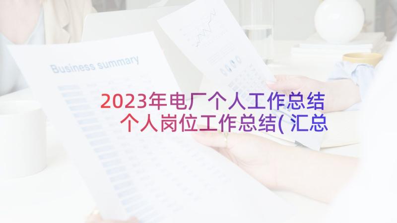2023年电厂个人工作总结 个人岗位工作总结(汇总10篇)