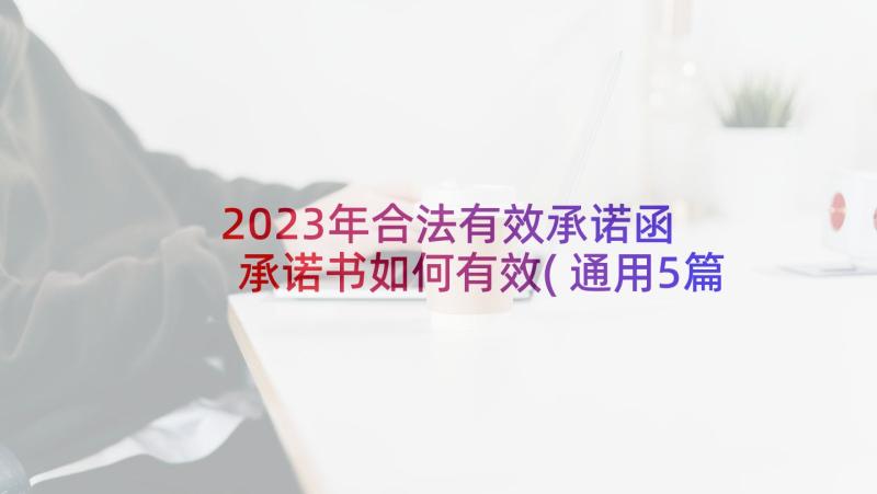 2023年合法有效承诺函 承诺书如何有效(通用5篇)