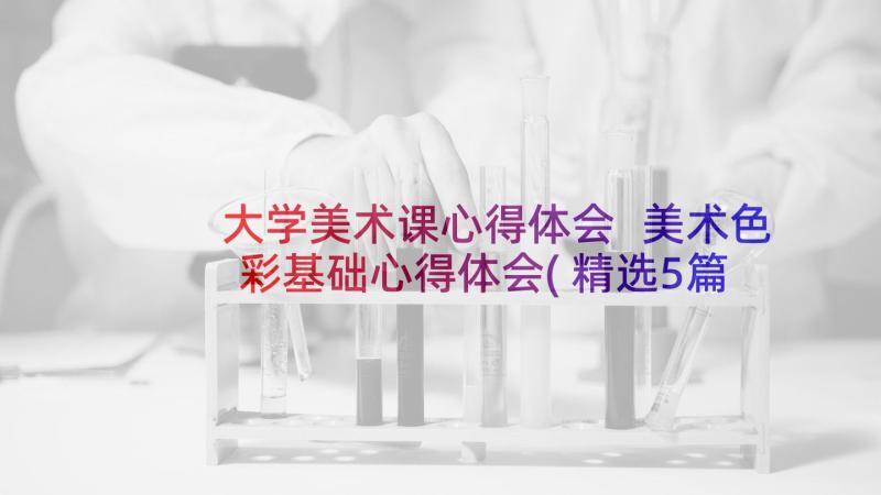 大学美术课心得体会 美术色彩基础心得体会(精选5篇)