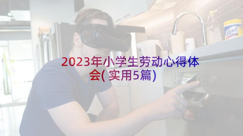 2023年小学生劳动心得体会(实用5篇)