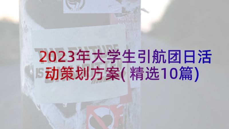 2023年大学生引航团日活动策划方案(精选10篇)