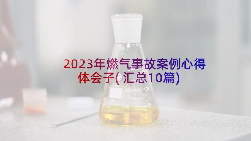 2023年燃气事故案例心得体会子(汇总10篇)