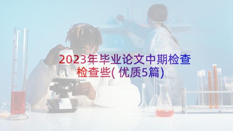 2023年毕业论文中期检查检查些(优质5篇)