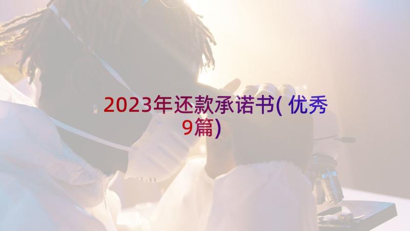 2023年还款承诺书(优秀9篇)