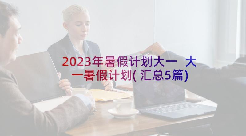 2023年暑假计划大一 大一暑假计划(汇总5篇)