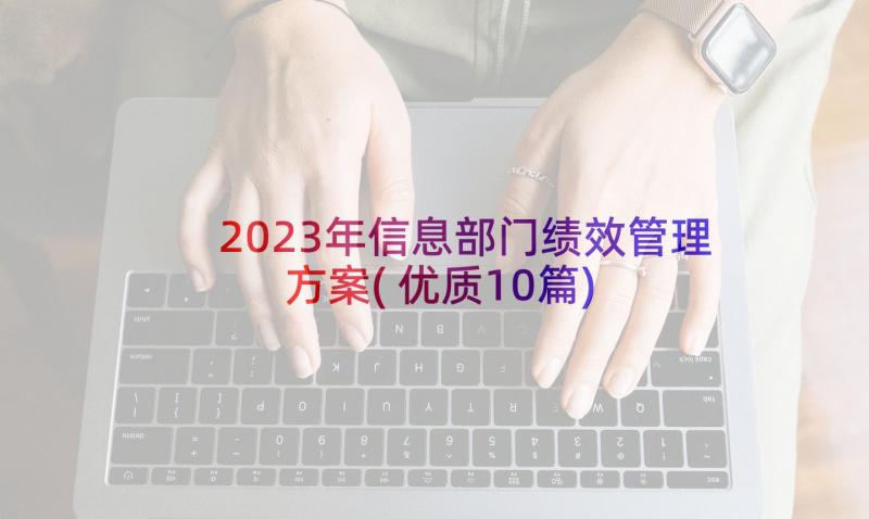 2023年信息部门绩效管理方案(优质10篇)