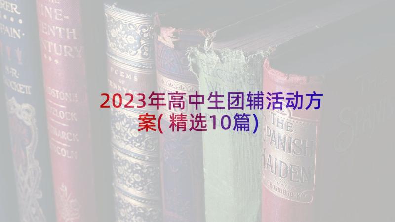2023年高中生团辅活动方案(精选10篇)