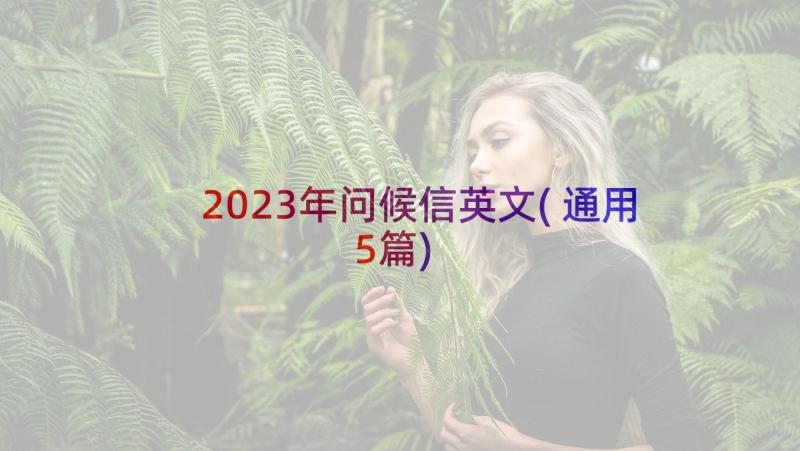 2023年问候信英文(通用5篇)