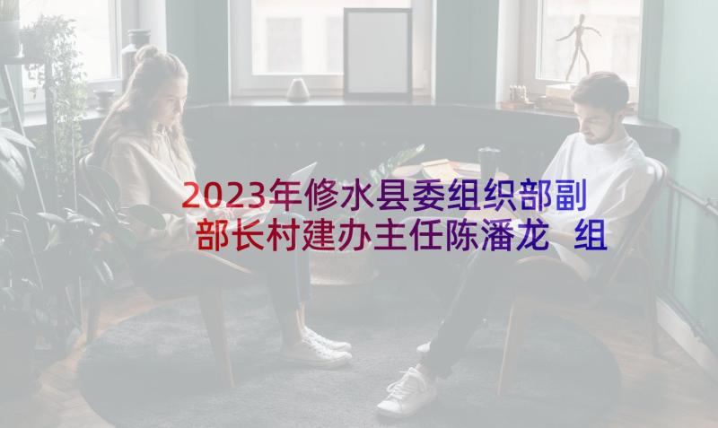 2023年修水县委组织部副部长村建办主任陈潘龙 组织部副部长工作总结(大全5篇)