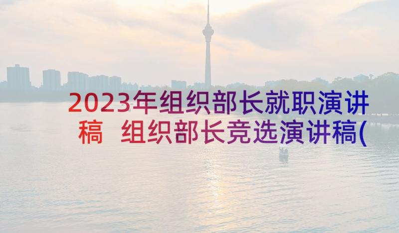 2023年组织部长就职演讲稿 组织部长竞选演讲稿(优秀5篇)