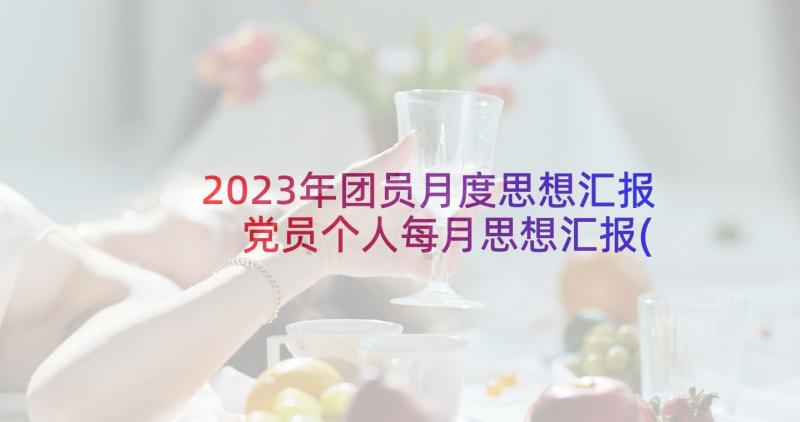 2023年团员月度思想汇报 党员个人每月思想汇报(精选6篇)