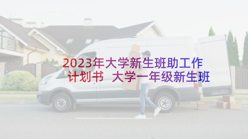 2023年大学新生班助工作计划书 大学一年级新生班主任工作计划书(汇总5篇)