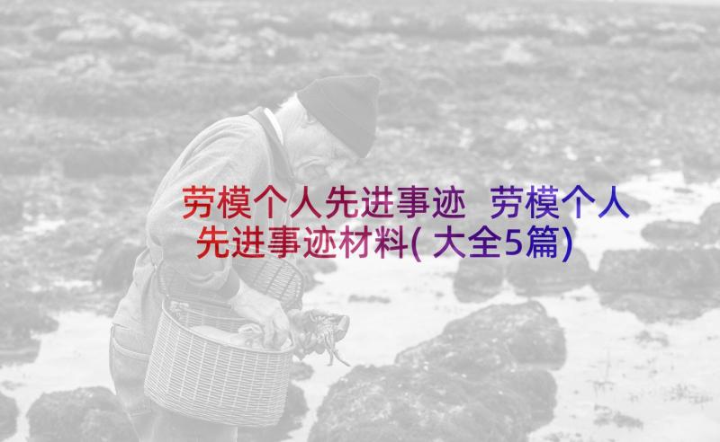 劳模个人先进事迹 劳模个人先进事迹材料(大全5篇)