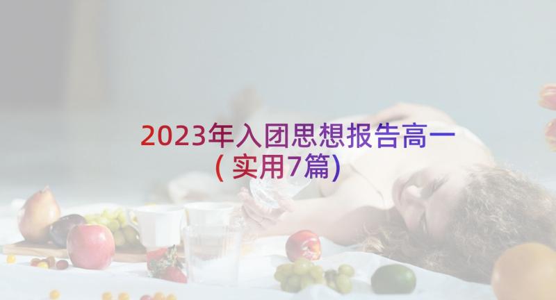 2023年入团思想报告高一(实用7篇)