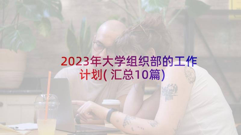2023年大学组织部的工作计划(汇总10篇)