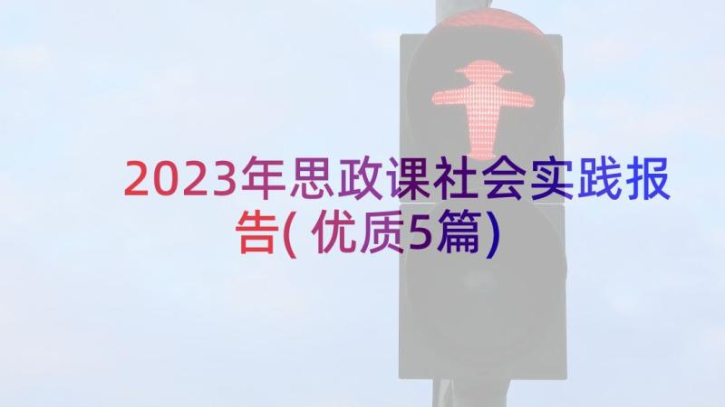 2023年思政课社会实践报告(优质5篇)