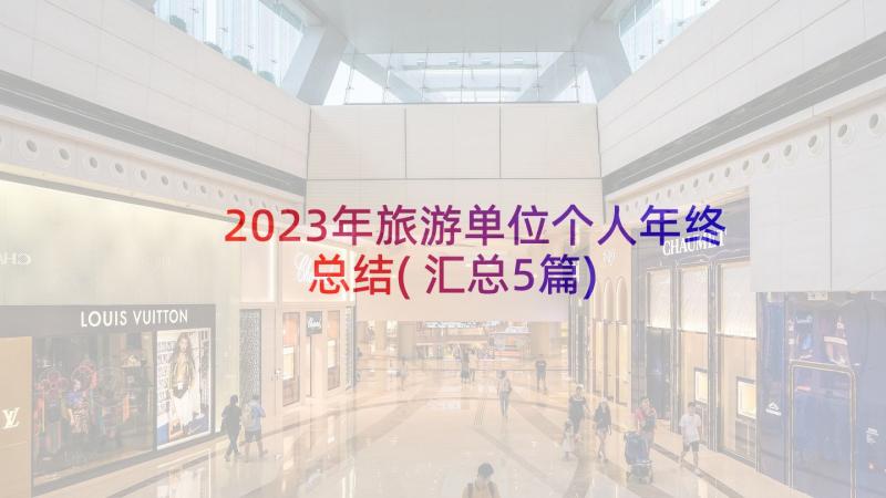 2023年旅游单位个人年终总结(汇总5篇)