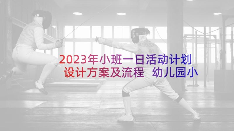 2023年小班一日活动计划设计方案及流程 幼儿园小班春游活动计划方案(精选5篇)