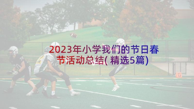 2023年小学我们的节日春节活动总结(精选5篇)