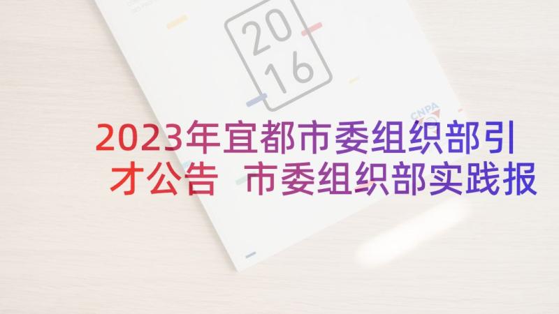 2023年宜都市委组织部引才公告 市委组织部实践报告(通用7篇)