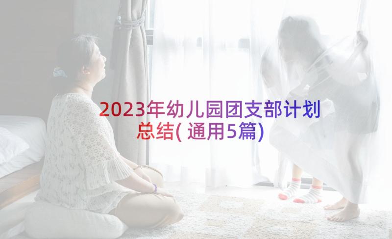 2023年幼儿园团支部计划总结(通用5篇)