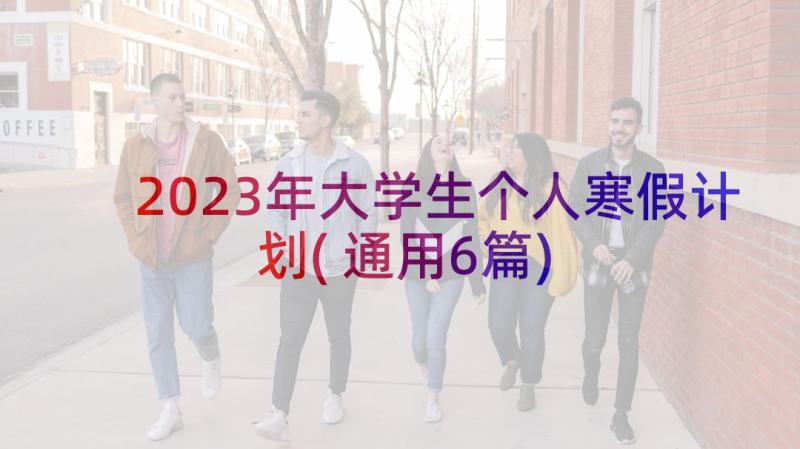 2023年大学生个人寒假计划(通用6篇)