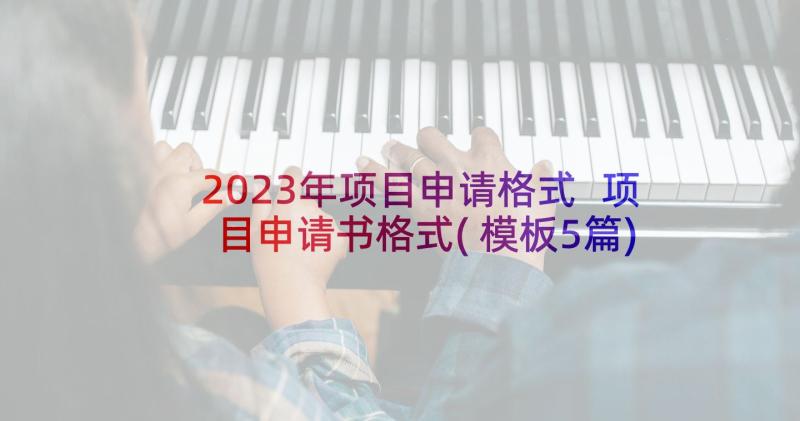 2023年项目申请格式 项目申请书格式(模板5篇)