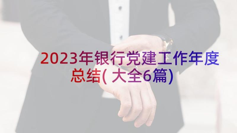 2023年银行党建工作年度总结(大全6篇)