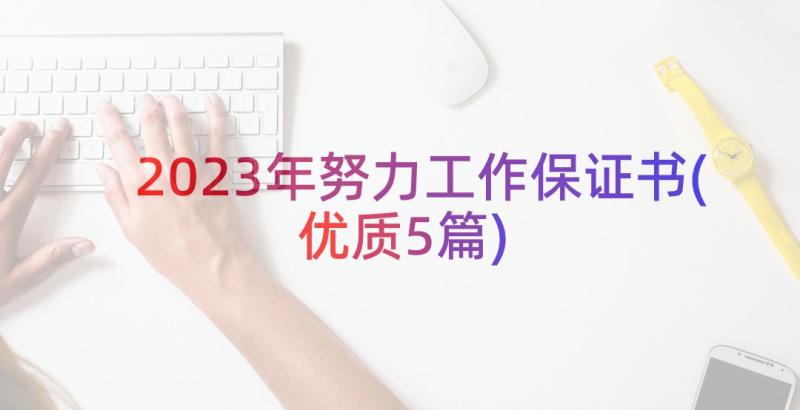 2023年努力工作保证书(优质5篇)