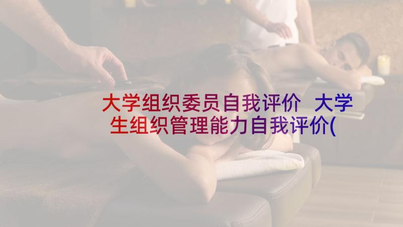 大学组织委员自我评价 大学生组织管理能力自我评价(大全5篇)