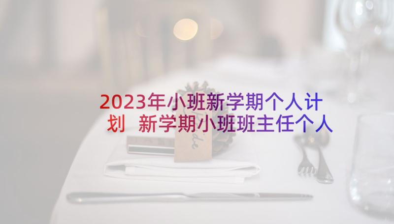 2023年小班新学期个人计划 新学期小班班主任个人工作计划(精选5篇)