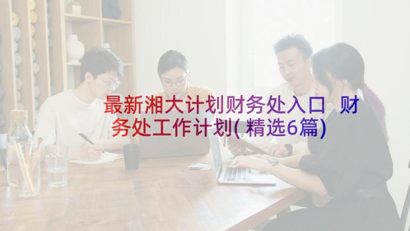 最新湘大计划财务处入口 财务处工作计划(精选6篇)