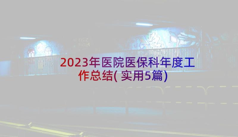 2023年医院医保科年度工作总结(实用5篇)