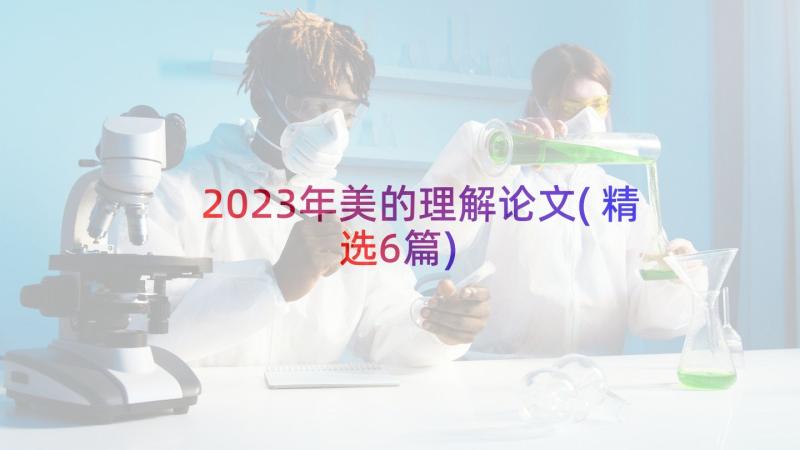 2023年美的理解论文(精选6篇)