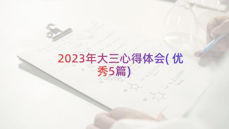 2023年大三心得体会(优秀5篇)