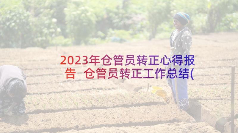 2023年仓管员转正心得报告 仓管员转正工作总结(精选5篇)