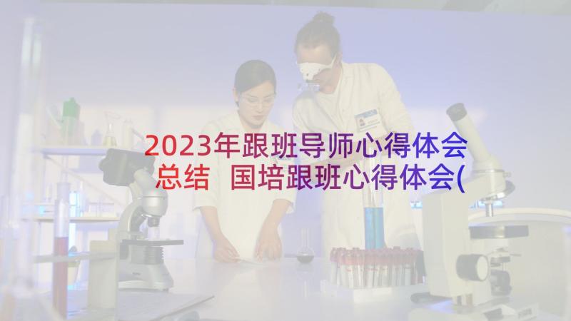 2023年跟班导师心得体会总结 国培跟班心得体会(优质5篇)