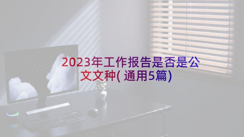 2023年工作报告是否是公文文种(通用5篇)