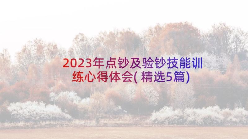 2023年点钞及验钞技能训练心得体会(精选5篇)