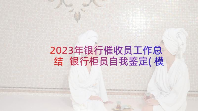 2023年银行催收员工作总结 银行柜员自我鉴定(模板7篇)