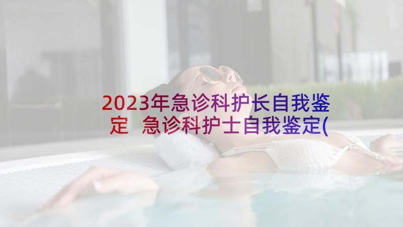 2023年急诊科护长自我鉴定 急诊科护士自我鉴定(优质5篇)