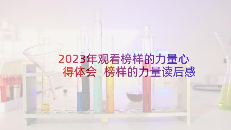 2023年观看榜样的力量心得体会 榜样的力量读后感(优质5篇)