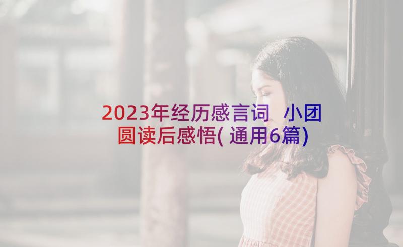 2023年经历感言词 小团圆读后感悟(通用6篇)