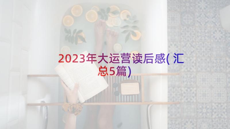 2023年大运营读后感(汇总5篇)