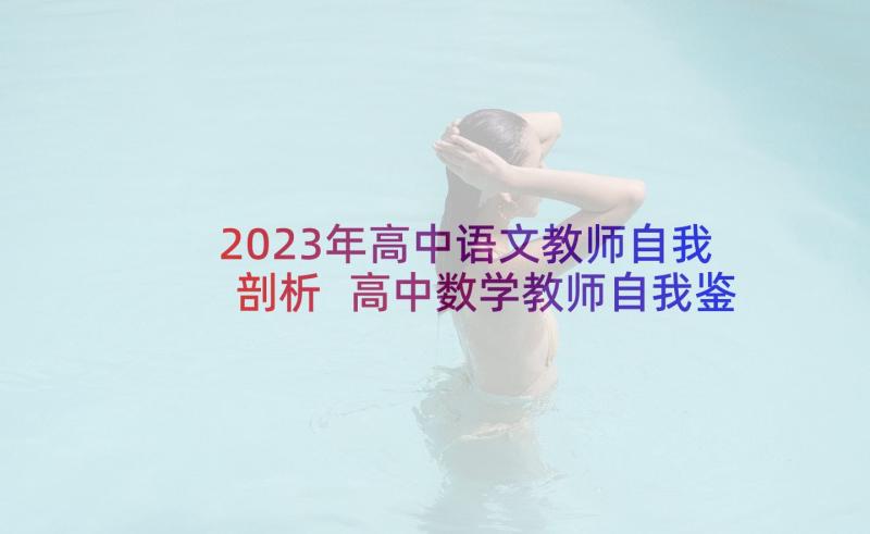 2023年高中语文教师自我剖析 高中数学教师自我鉴定(优质6篇)