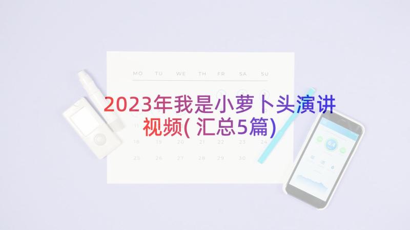 2023年我是小萝卜头演讲视频(汇总5篇)